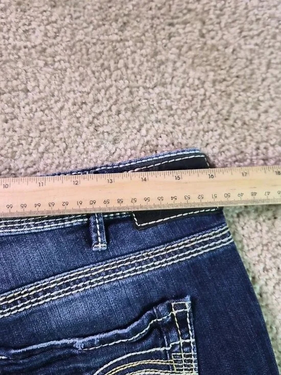 Silver Jeans Suki Shorts Women Size 31 Blue Denim Pocket Embroidery F903 - Picture 7 of 11